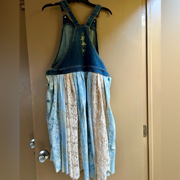 Girls Upcycled Bib Skirtall - Picture 3 of 6